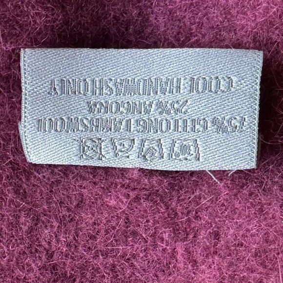 Hume Sweet Hume maroon Ripple  wool Midi sweater size One size - Picture 10 of 10